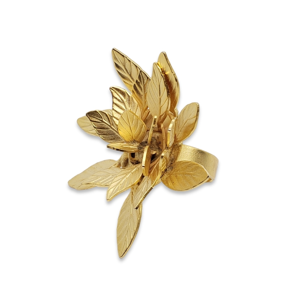 Gold leaf ring - Picture 3 of 4